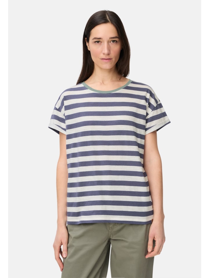 T-Shirt aus reiner Baumwolle in Ozeanblau