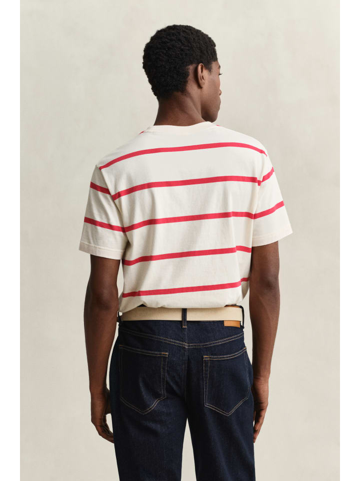 T-Shirt in ecru rot