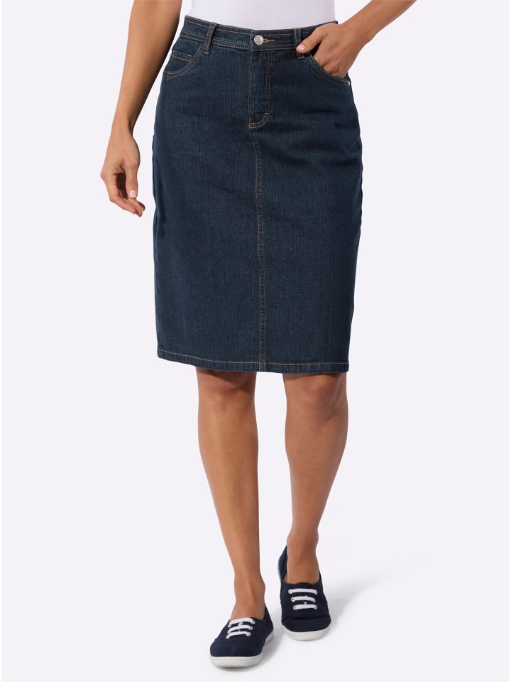 Jeans-Rock in dark blue