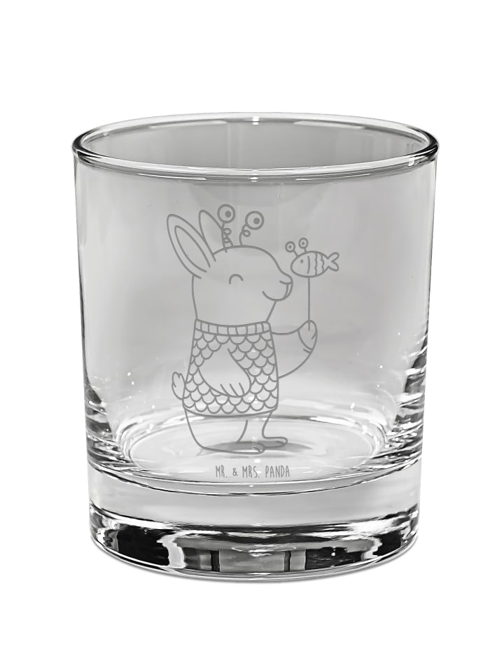 Glas Fische Astrologie ohne Spruch in Transparent
