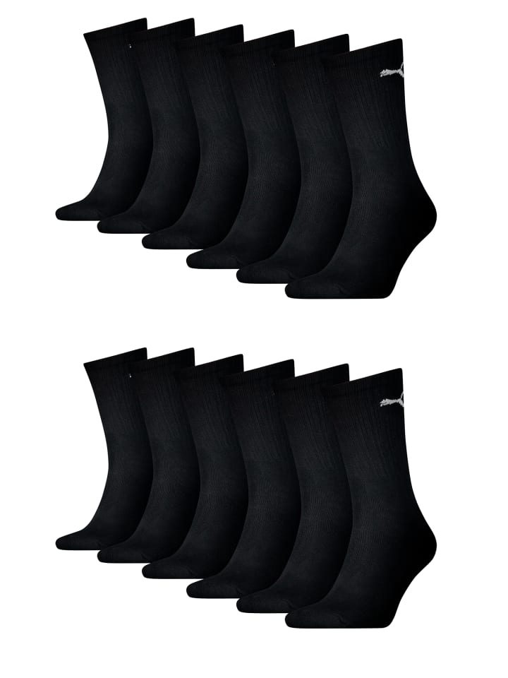 Socken PUMA UNISEX CREW SOCK 12P ECOM in 200 - black