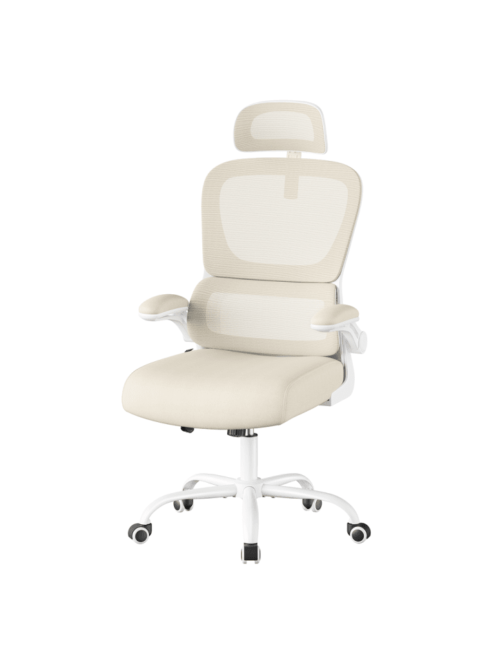 Bürostuhl Kime in Beige - (B)71.5 x (H)121.5 x (T)64.5 cm