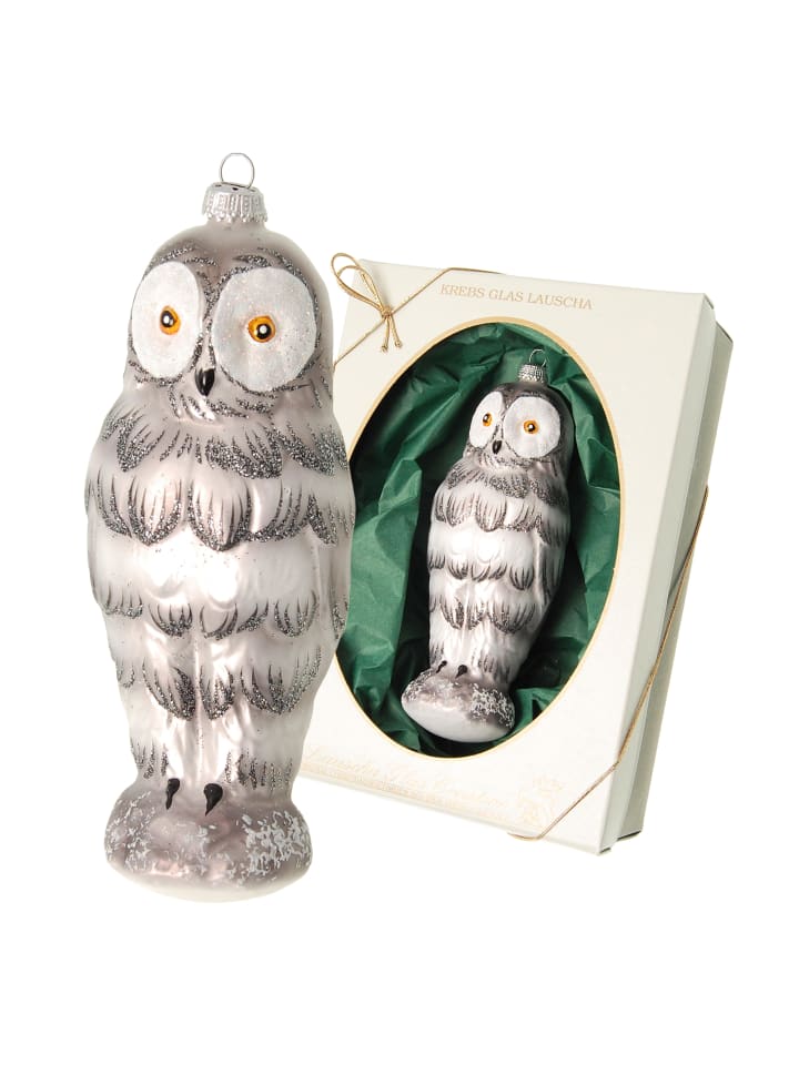 Baumschmuck-Glasornament in Grau