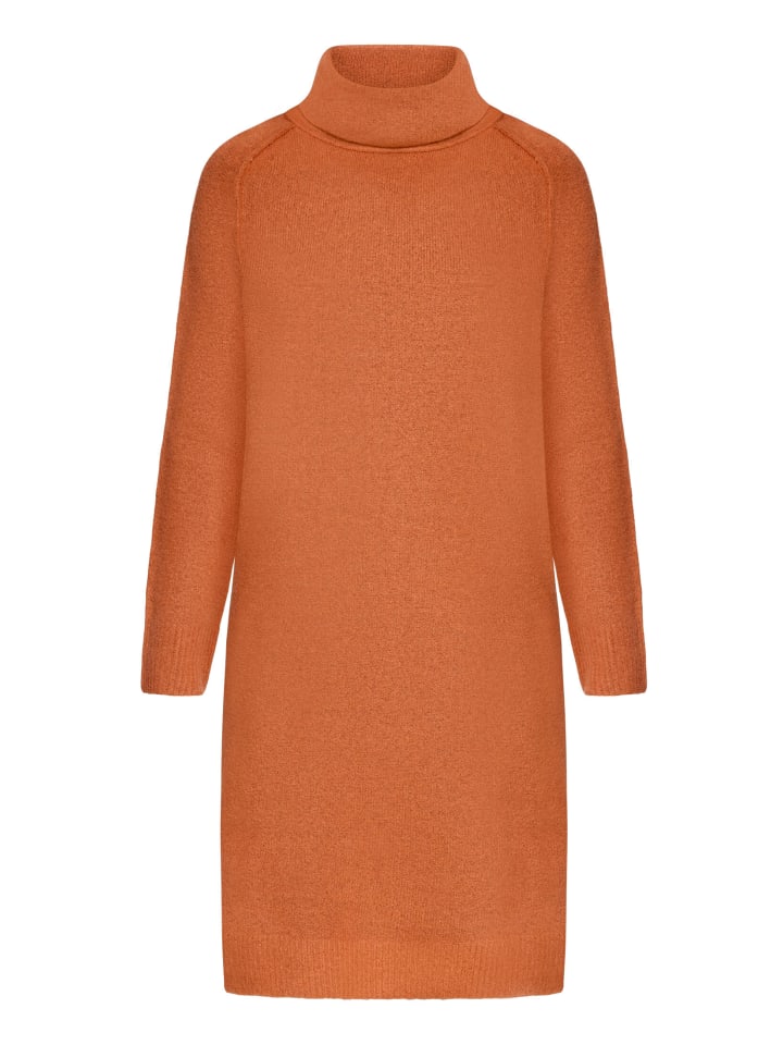 Strickkleid mit Turtle Neck in terra cotta