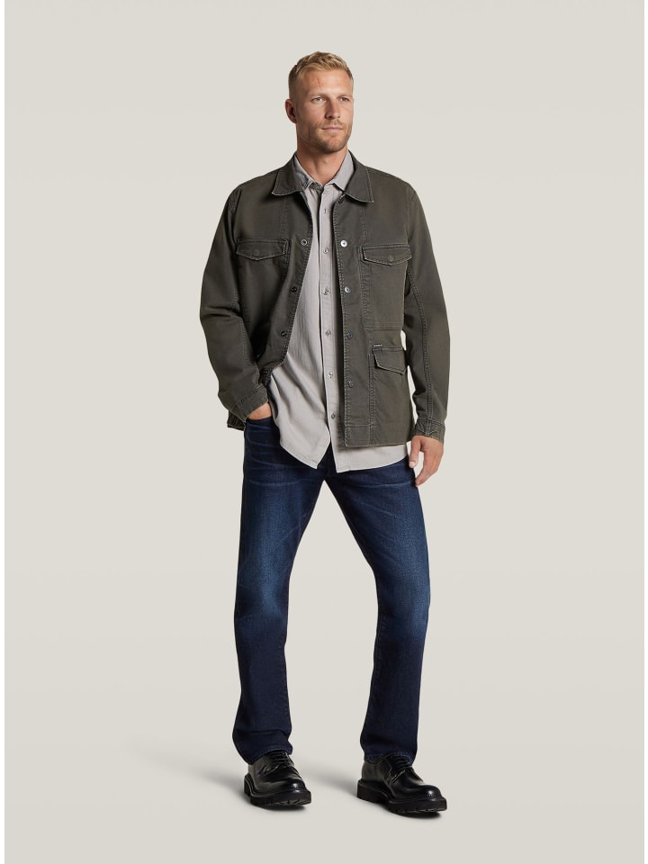 3301 Straight Jeans worn in blue storm