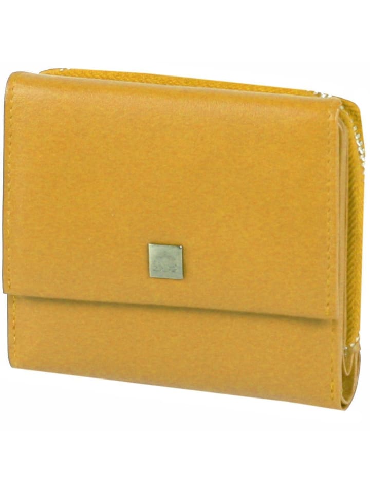 Spongy Geldbörse Leder 10,5 cm yellow