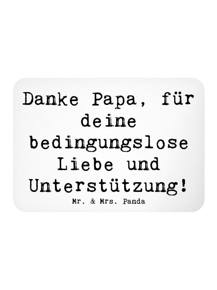 Magnet Spruch Danke Papa mit Spruch in Weiß