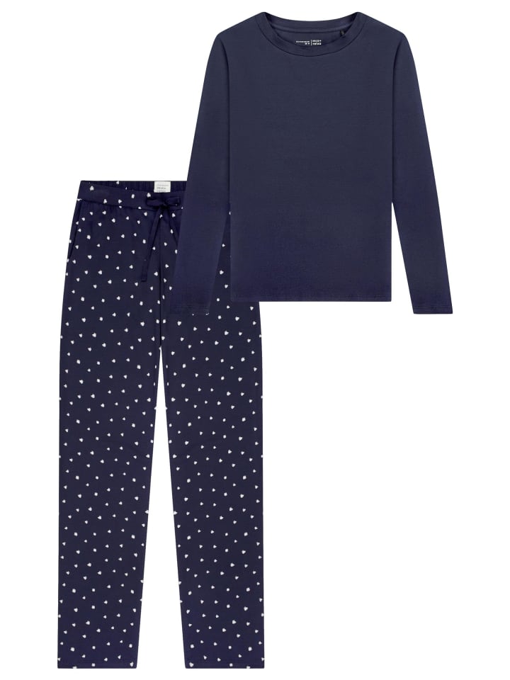 Schlafanzug Mix & Relax in Blau / creme