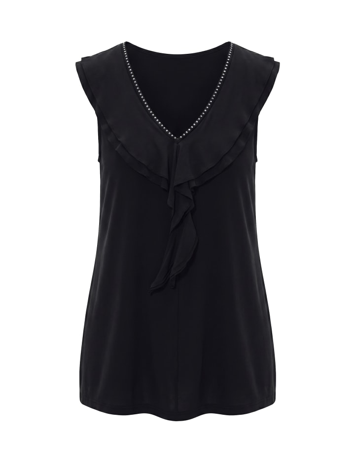 Strick-Top in schwarz