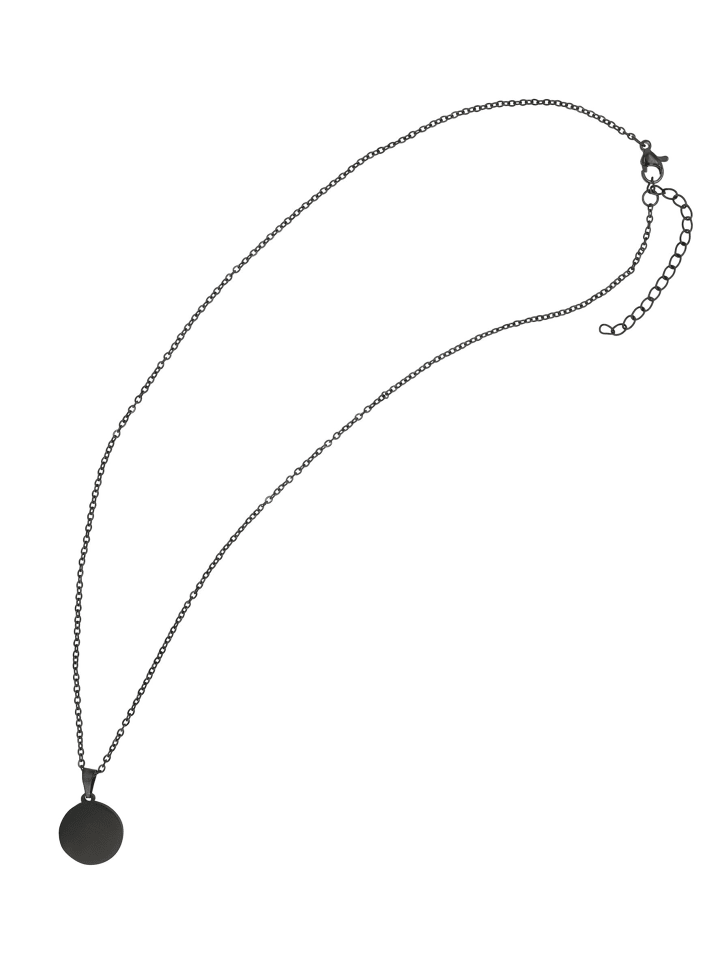 Unisex Halskette mit Anhänger – aus Edelstahl in schwarz