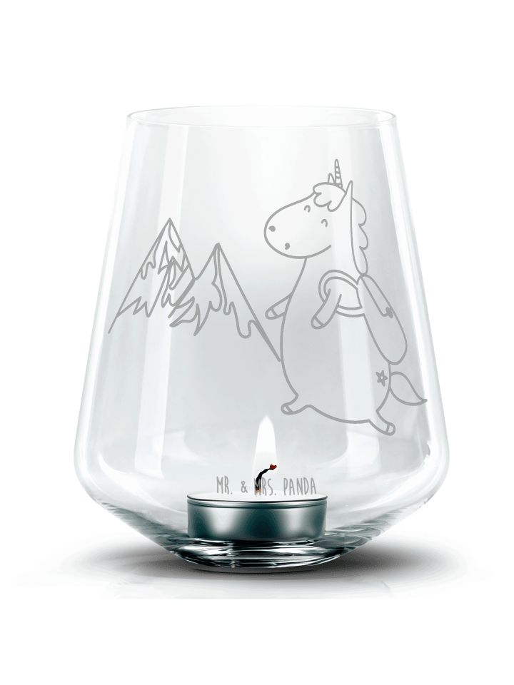 Laterne Einhorn Bergsteiger ohne Spruch in Transparent