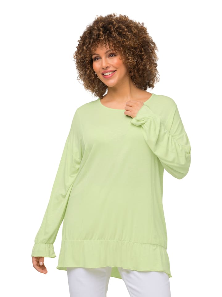 Langarmshirt in limettengrün