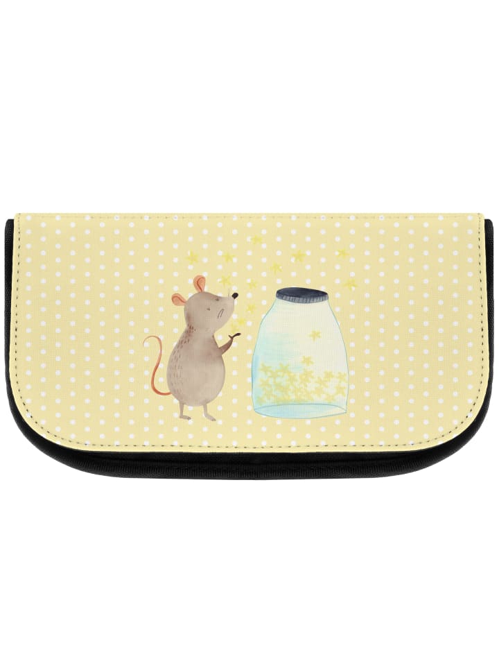 Beautycase Maus Sterne ohne Spruch in Gelb Pastell