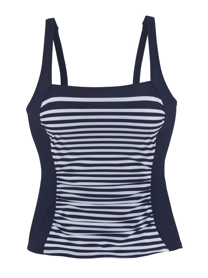 Tankini-Top in marine-weiß