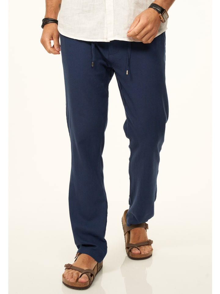 Sommerhose - im Chinohosen Stil mit Gummibund & Kordel in Navy