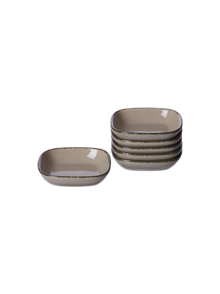 6-tlg. Dipschalen-Set Casa in Grau ø 10 cm