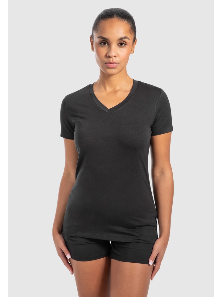 T-Shirt Nela Modal in Schwarz