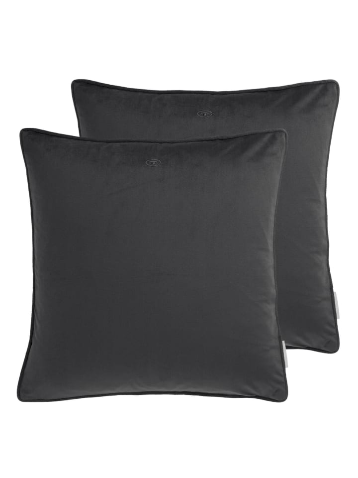 Zierkissenhülle VELVET SIGNATURE in Anthrazit