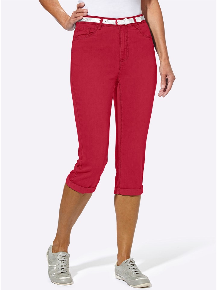 Capri-Jeans in rot