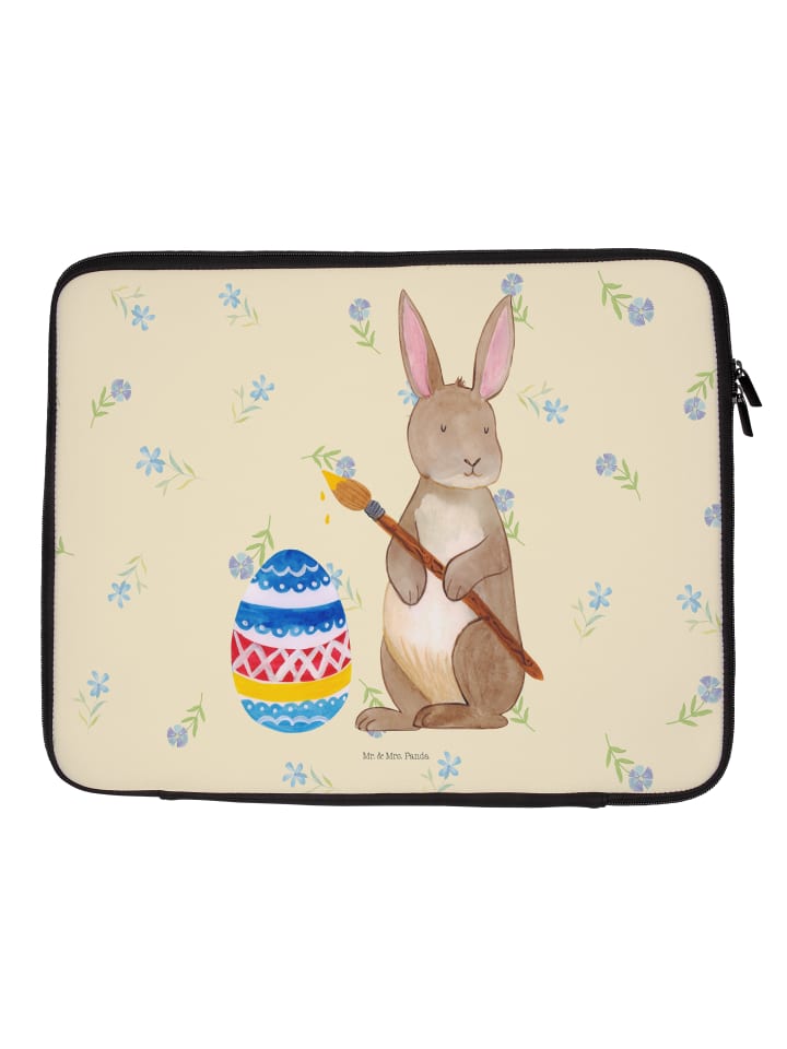 Notebook Tasche Hase Eier Malen ohne Spruch in Blumig