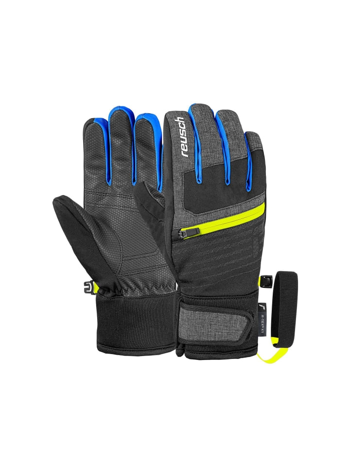 Winterhandschuhe Leo R-TEX® XT Junior in 7623 black melange / safety ye