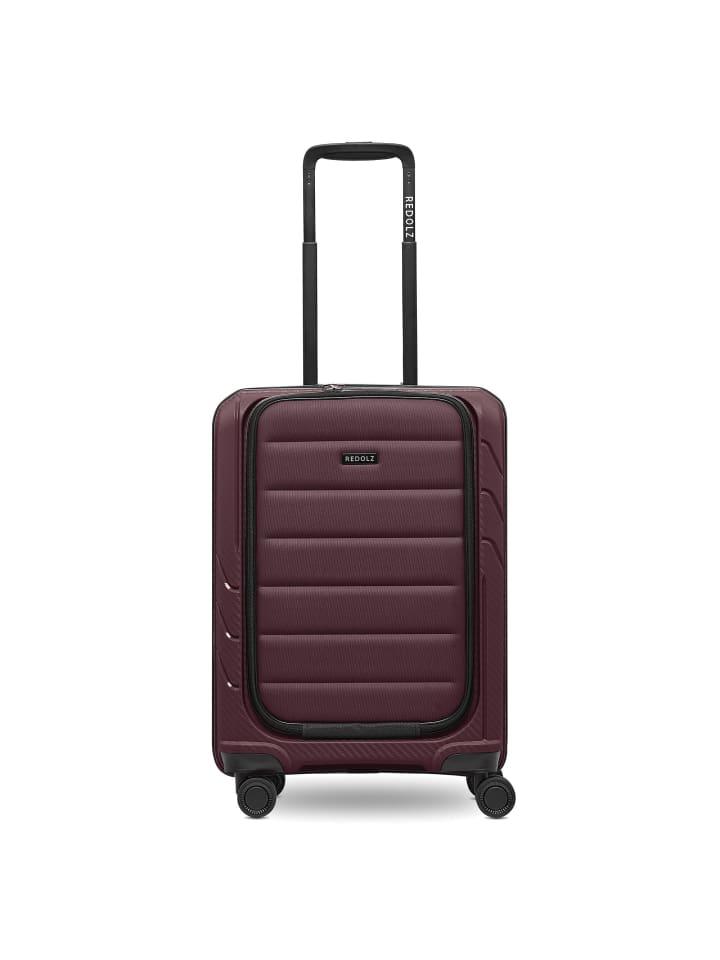 Essentials 17 4-Rollen Kabinentrolley 55 cm Soft-Pocket Laptopfach burgundy