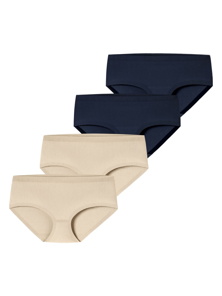 Panty Invisible Cotton in sand, nightblue