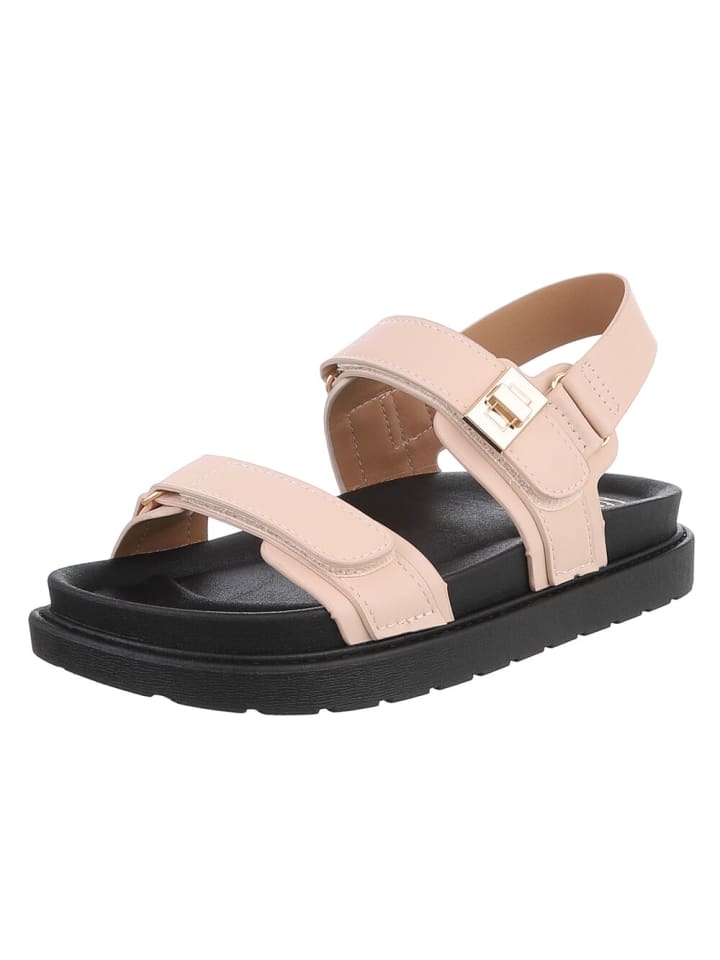 Sandale & Sandalette in Beige