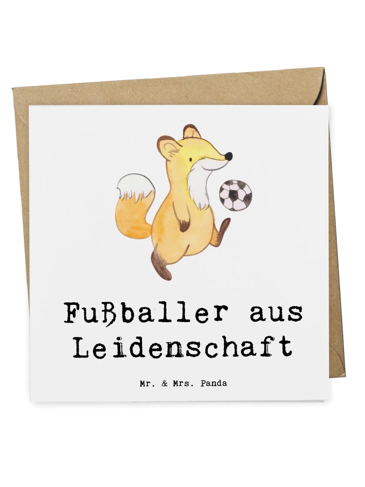 Glückwunschkarte Fußballer Leidenschaft mit Spruch in Weiß