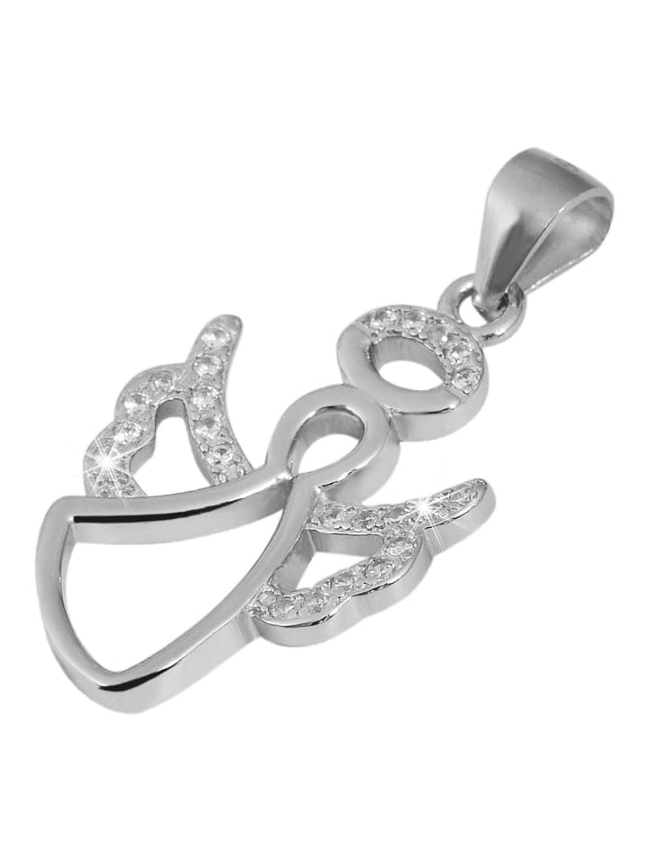 Damen Anhänger – Anhänger aus 925 Silber mit Zirkonia in silber