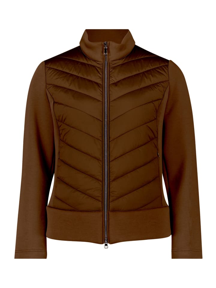 Steppjacke mit Reißverschluss in Dark Coffee