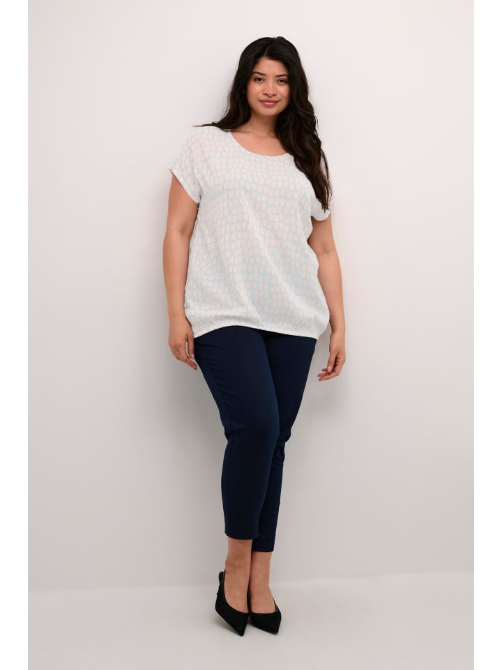 Bluse kurzarm KClokana Loose fit in Windsurfer/Beige Graphic Print