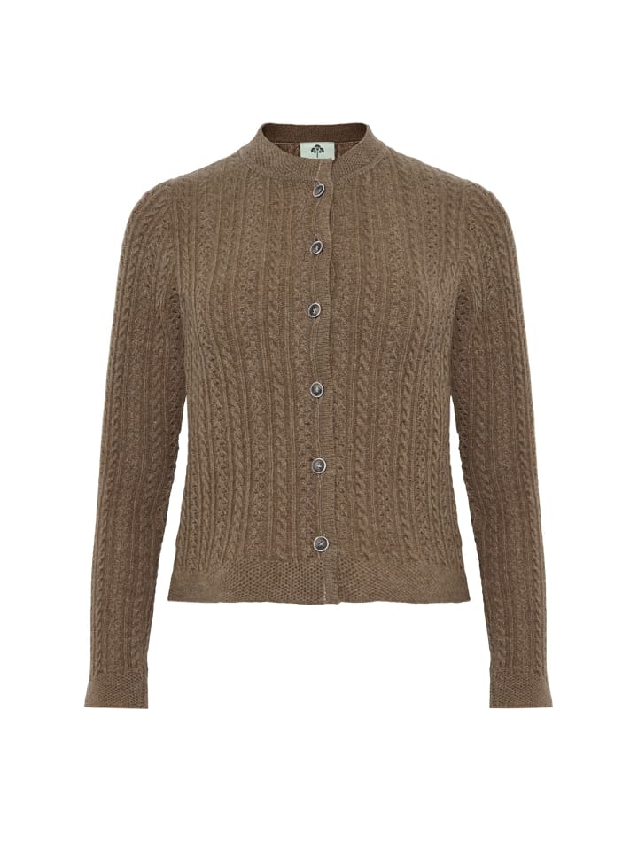 Strickjacke mit vielen Zöpfen