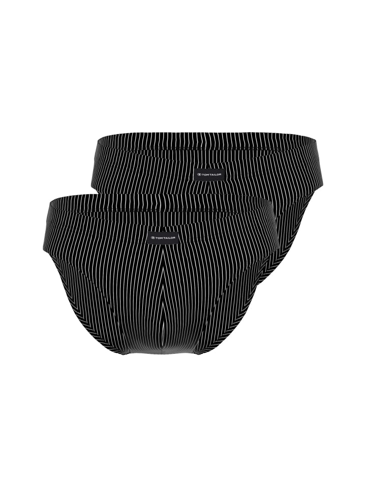 Slip 2Er Pack Alaska in schwarz-dunkel-Streifen