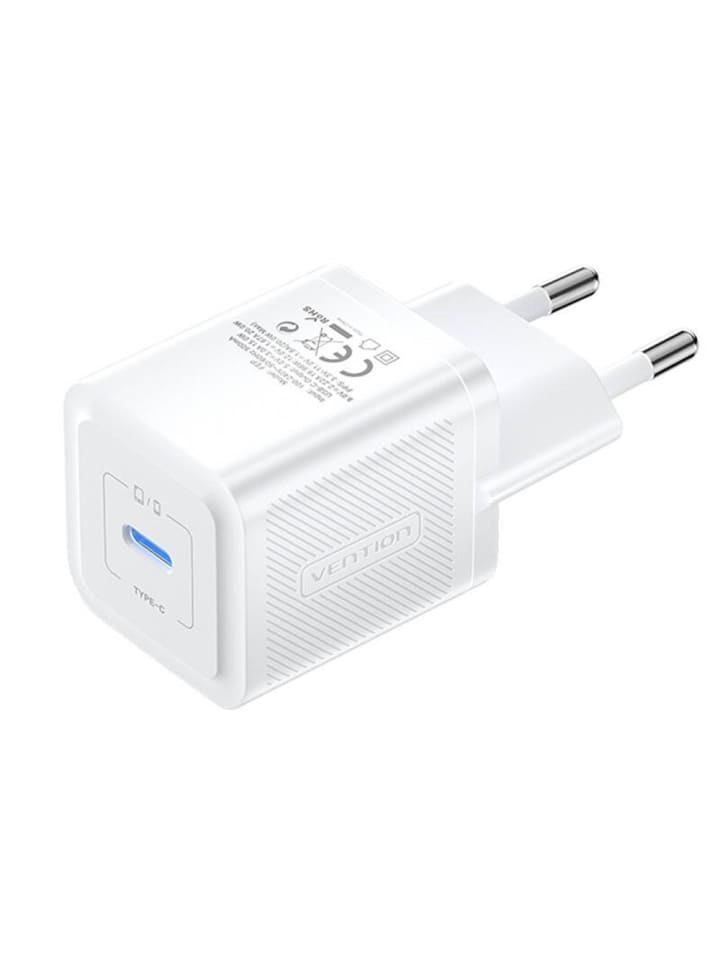 20W GaN Ladegerät Wandladegerät USB-C weiß