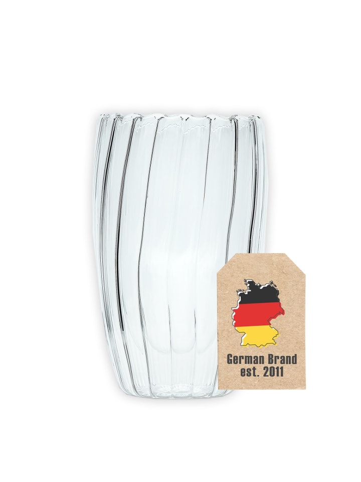 Doppelwandiges Thermo Glas 350ml Teeglas Kaffeeglas in Transparent