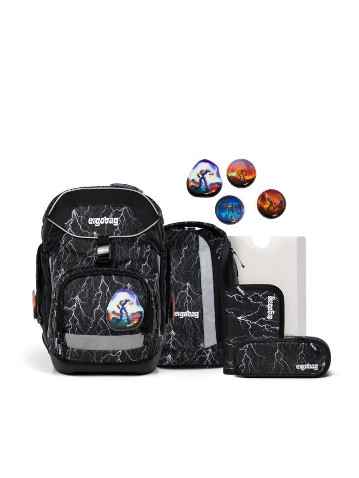 ergobag pack Schulrucksack-Set Super ReflektBär