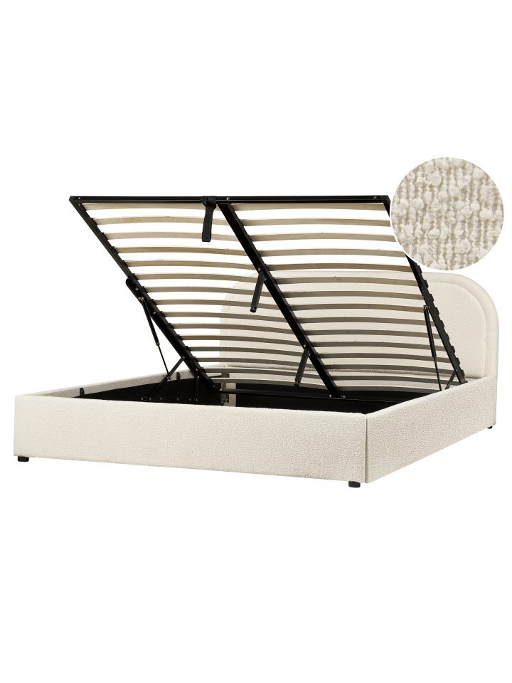 2-tlg Doppelbett QUILLIEN in Beige