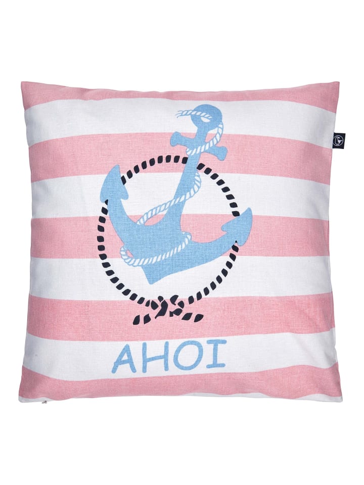 Kissenbezug "Ahoi" 50x50cm in rosé