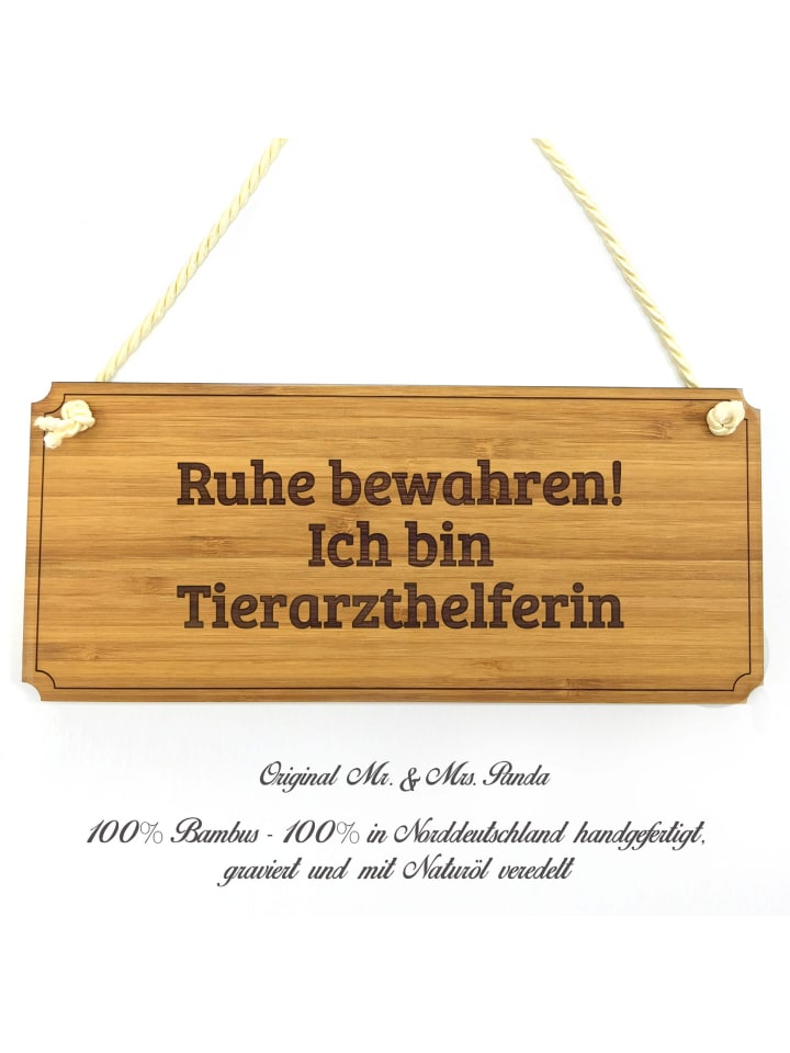 Schild Tierarzthelferin mit Spruch in Keine Angabe