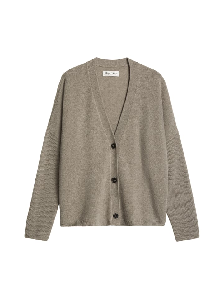 Cardigan oversize in Stone Taupe Melange