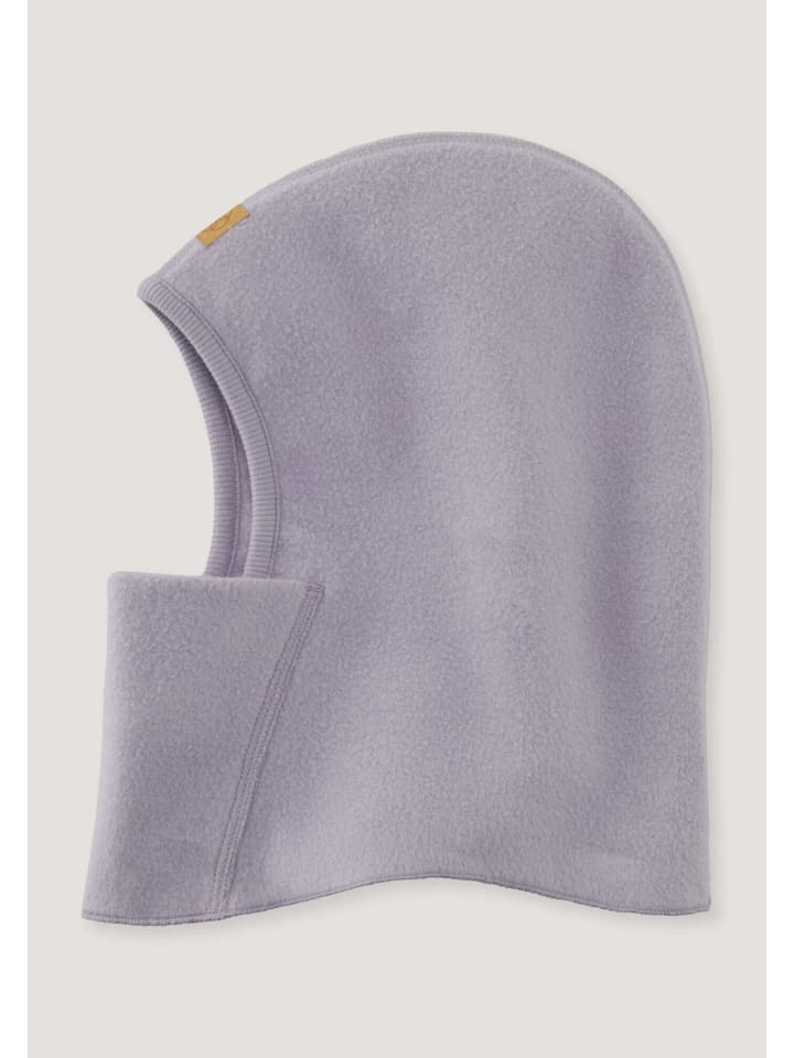Hessnatur Fleece Kapuzenmütze aus reiner Bio-Baumwolle in violett