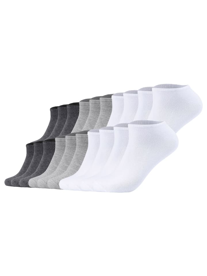 Socken 20er Pack in Weiß/Grau