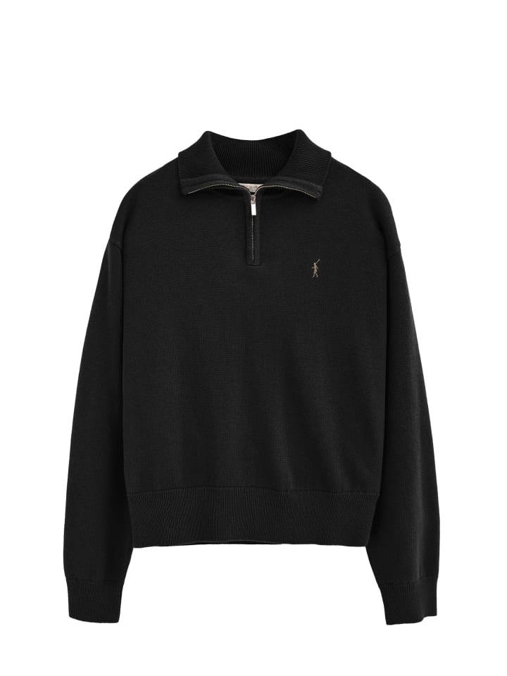 Pullover WOMAN RIGBY GO ZIPPER WOOL W IO LONG SLEEVE REGULAR FIT in Schwarz