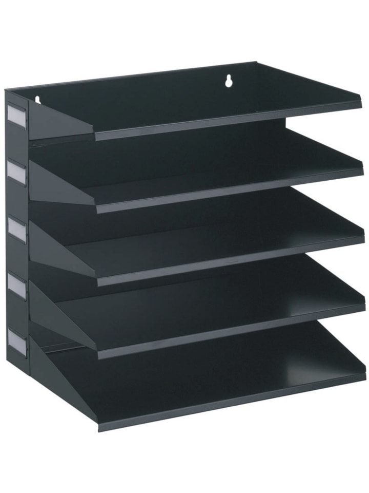Sortierreck Metall mit 5 Fächern HxBxT 330x360x250mm schwarz