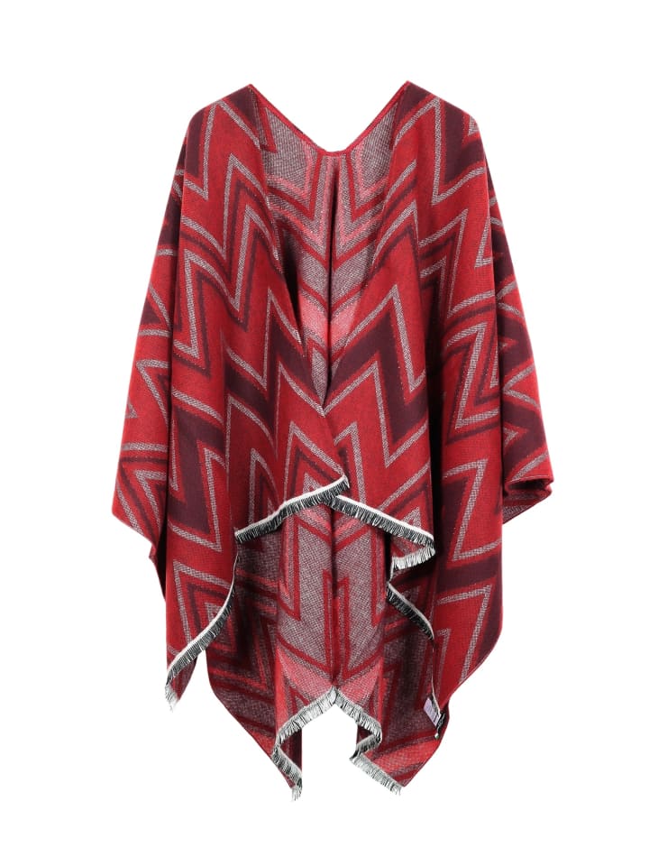 Poncho " Marcia " in rot