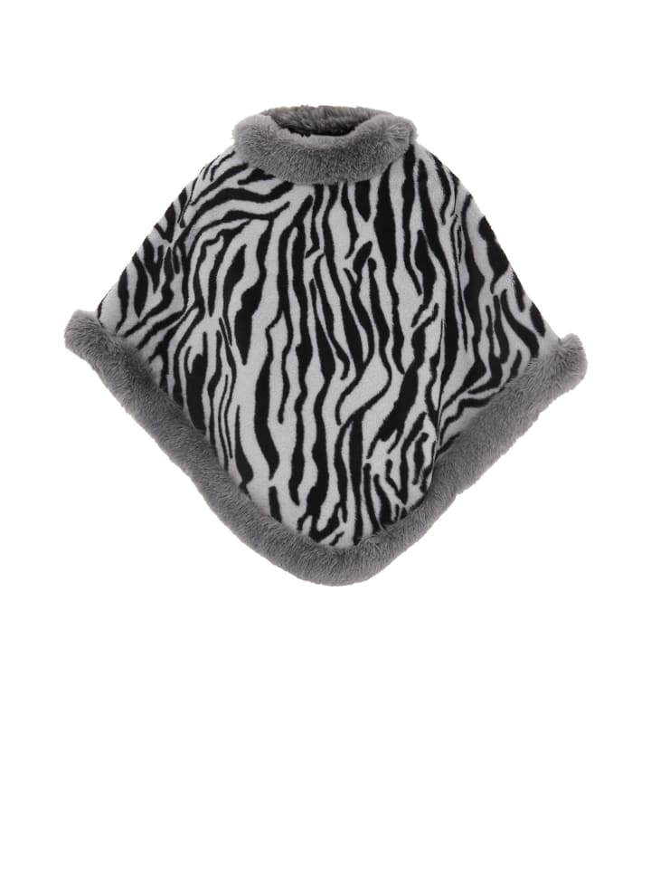 Damen Poncho in Grau