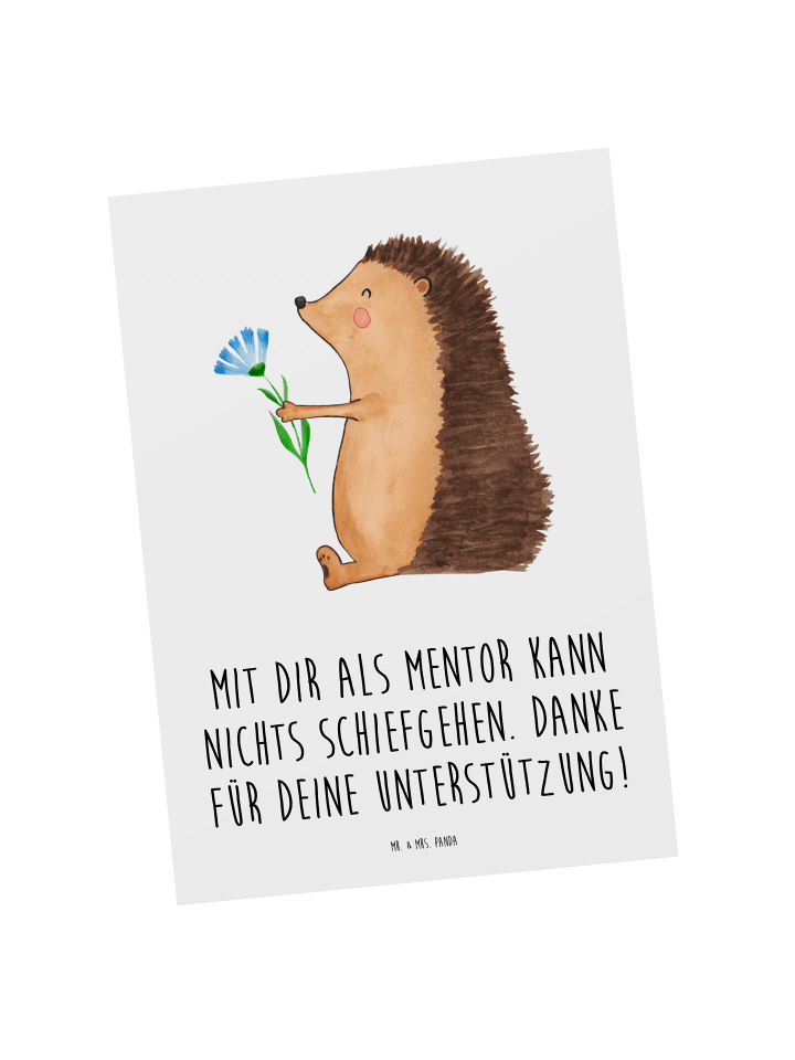 Postkarte Beste Mentor mit Spruch in Weiß