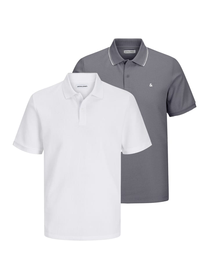 Poloshirt Austin in Weiß / Dunkelgrau
