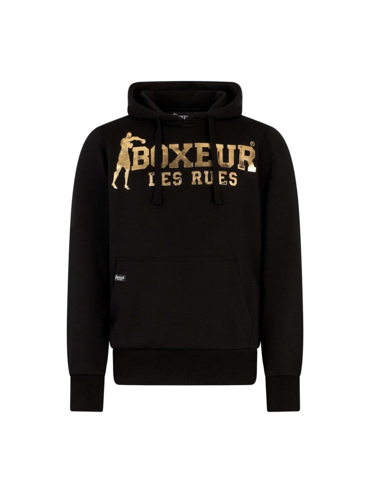 Kapuzenpullover Hooded in Black-Gold